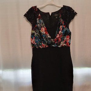 Cute black and floral dress.